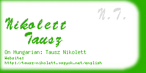 nikolett tausz business card